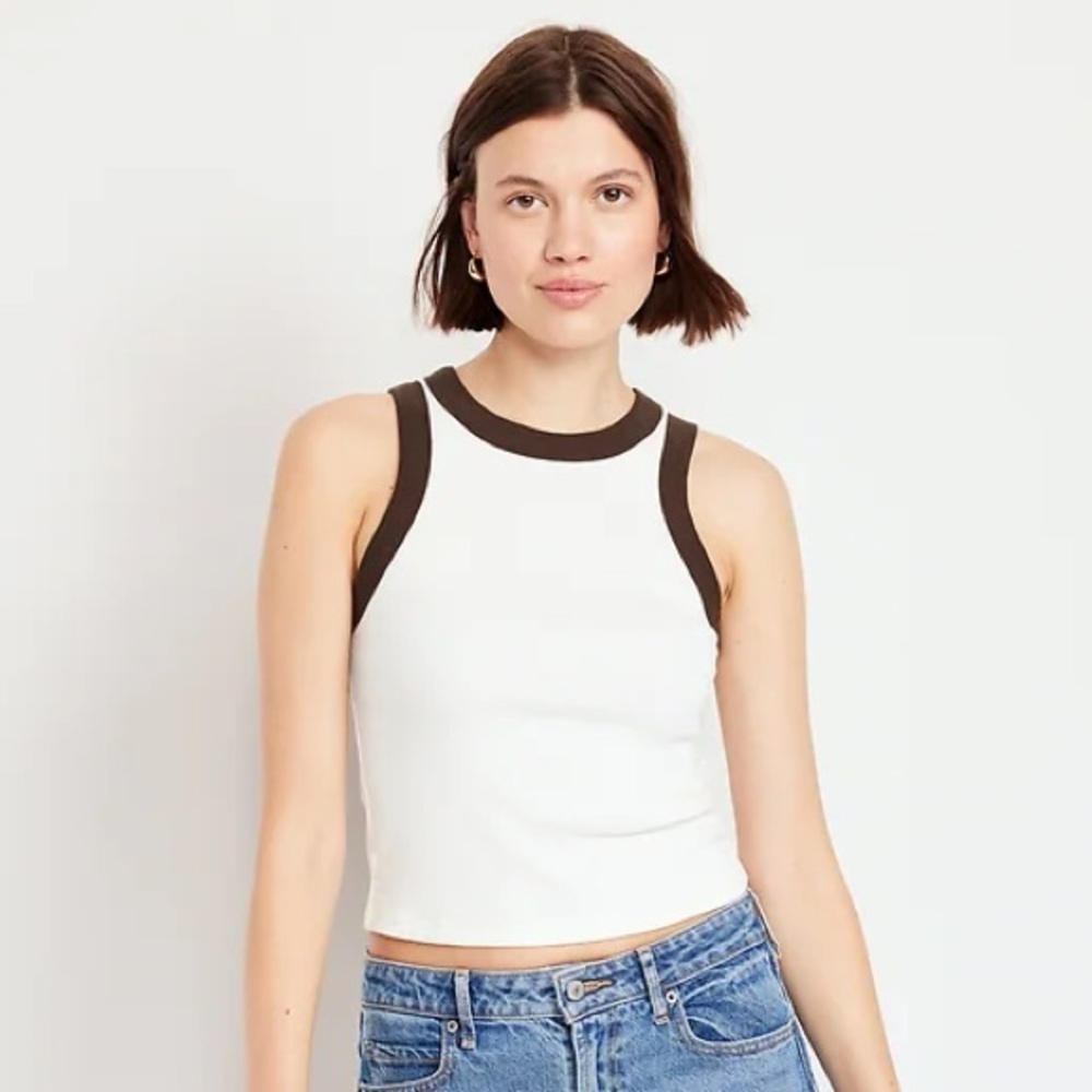 old navy contrast trim tank